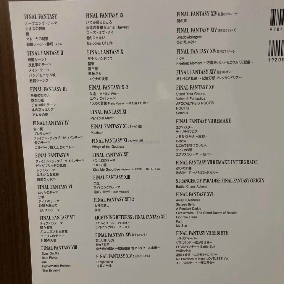 Game Music FINAL FANTASY 1987 - VII REBIRTH 2024 piano Sheet Music Score Book - Image 2 of 3