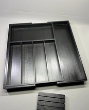 Expandable Silverware Drawer Organizer Bamboo Kitchen Cutlery Tray Up To 55cm