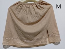 Women's Half Slip Petticoat Short Underskirt floral lace slip beige Cotton Slip