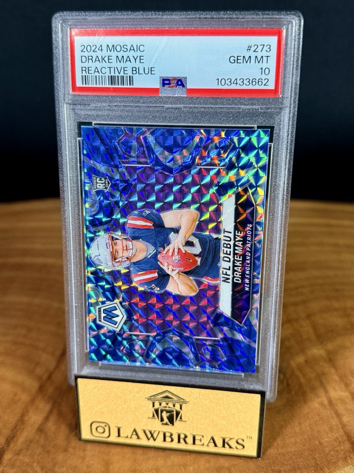 2024 MOSAIC REACTIVE BLUE RC - ROOKE #273 - DRAKE MAYE - PSA GEM MT 10