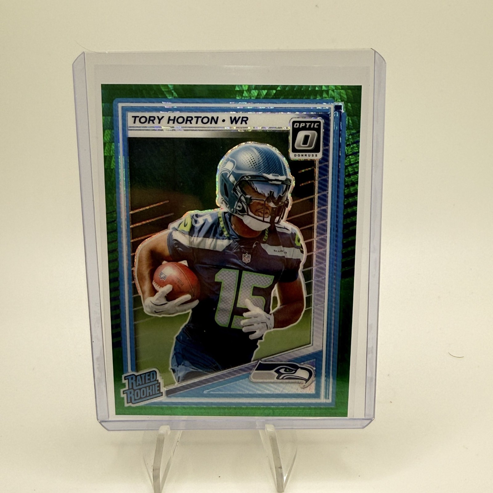 2025 Donruss Optic- Tory Horton #295 Rated Rookie Green Hyper Seahawks (RC)