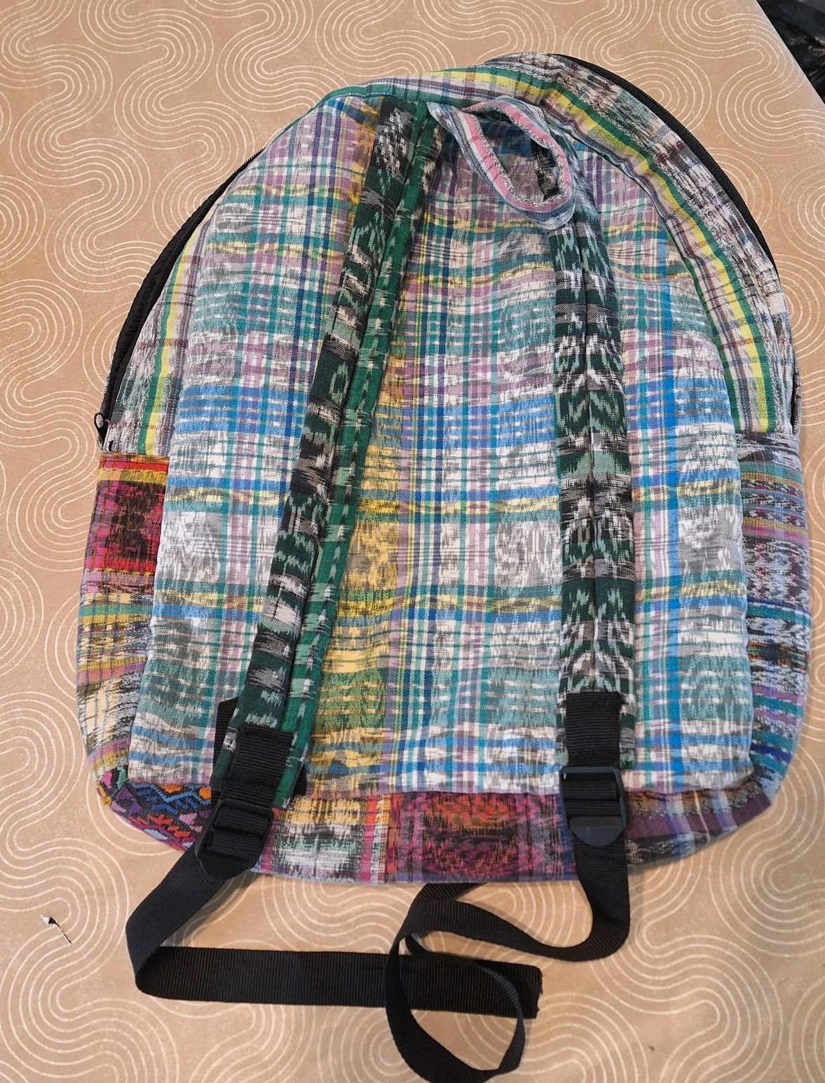 Chichi Patchwork Backpack Handmade Guatemala Hipp… - image 2