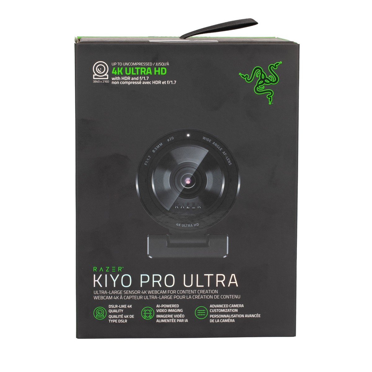 Razer Kiyo Pro Streaming Webcam: 1080p 60FPS - Black (‎RZ19
