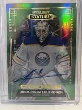 2021-22 UKKO-PEKKA LUUKKONEN GREEN STATURE ROOKIE AUTO Signatures 01/50!! #149