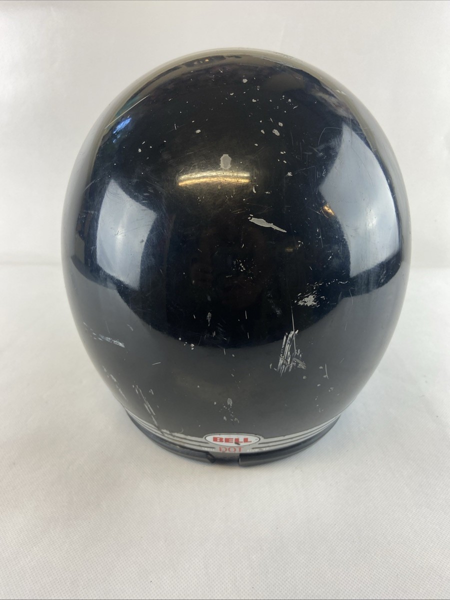 VINTAGE BELL BLACK MAGNUM HELMET SZ 7 1/4. See Description And