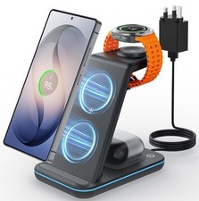 Joygeek Wireless Charger for Samsung&Android: 3 in 1 Charging Station for S26/S2