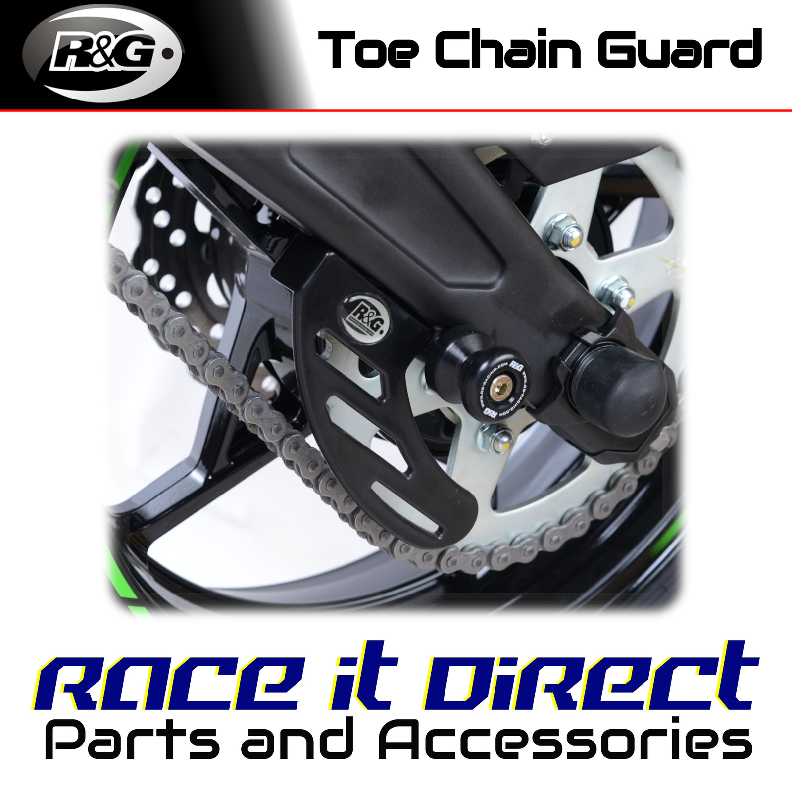 Toe Chain Guards for Suzuki DRZ400 Supermoto 2005-2007 Road Race R&G