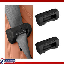 2pcs Silicone Seat Belt Buckle Protector Sleeves Anti-scratch Univecolor Black 2pcs Silicone Seat Belt Buckle Protector Sleeves Anti-scratch Univecolor Black