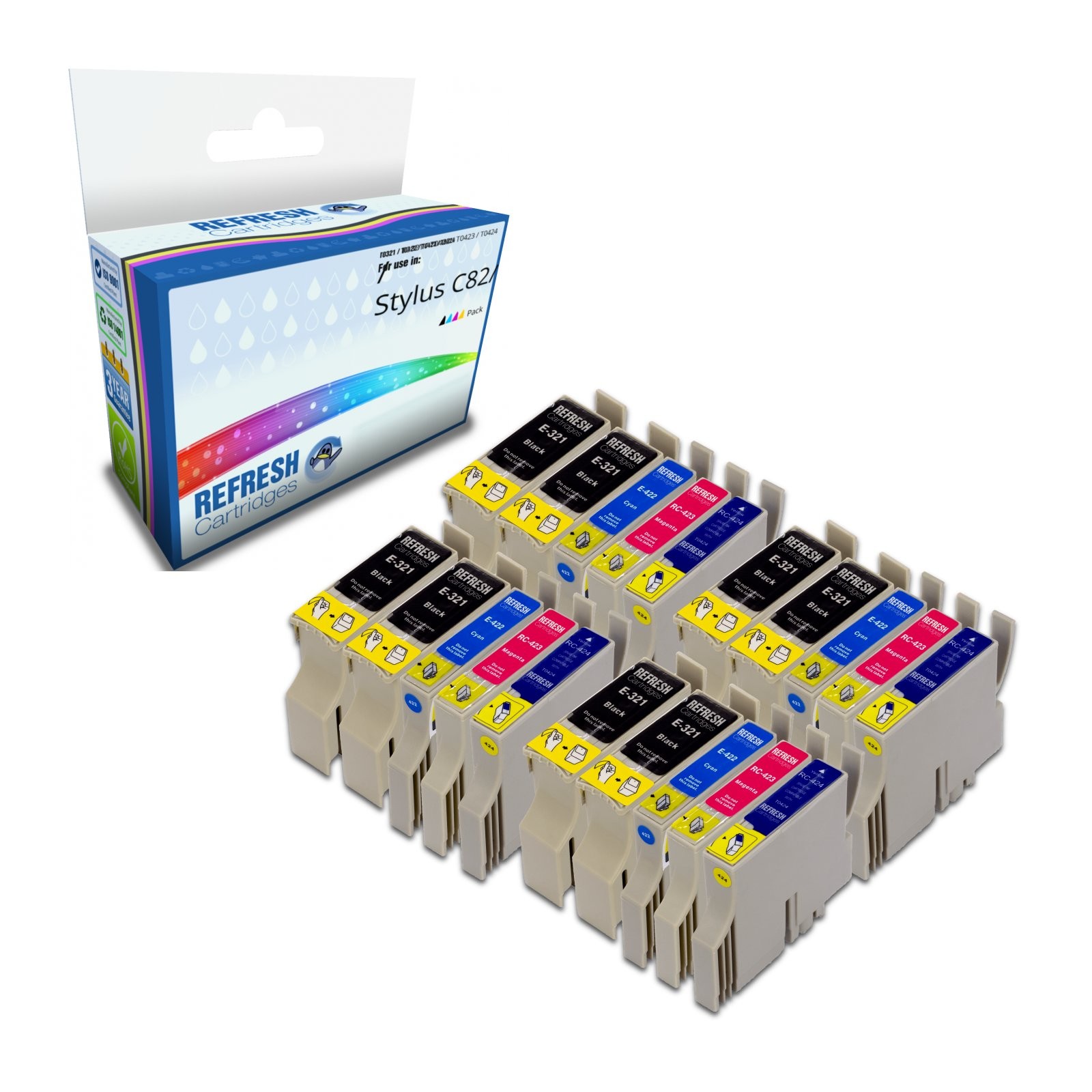 Refresh Cartridges Saver Pack 20x T0321-4 Ink Compatible With Epson Printers