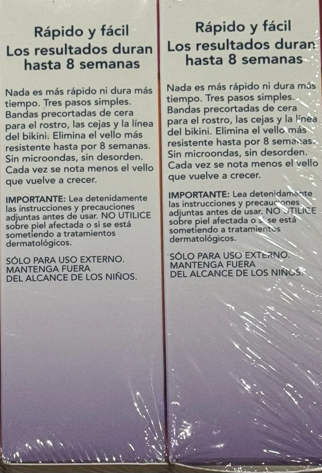 Paquete de 2 Kit de Tiras de Cera depiladora Sally Hansen Rostro Cejas y Bikini 42 ct X 2 Foto 4 de 4