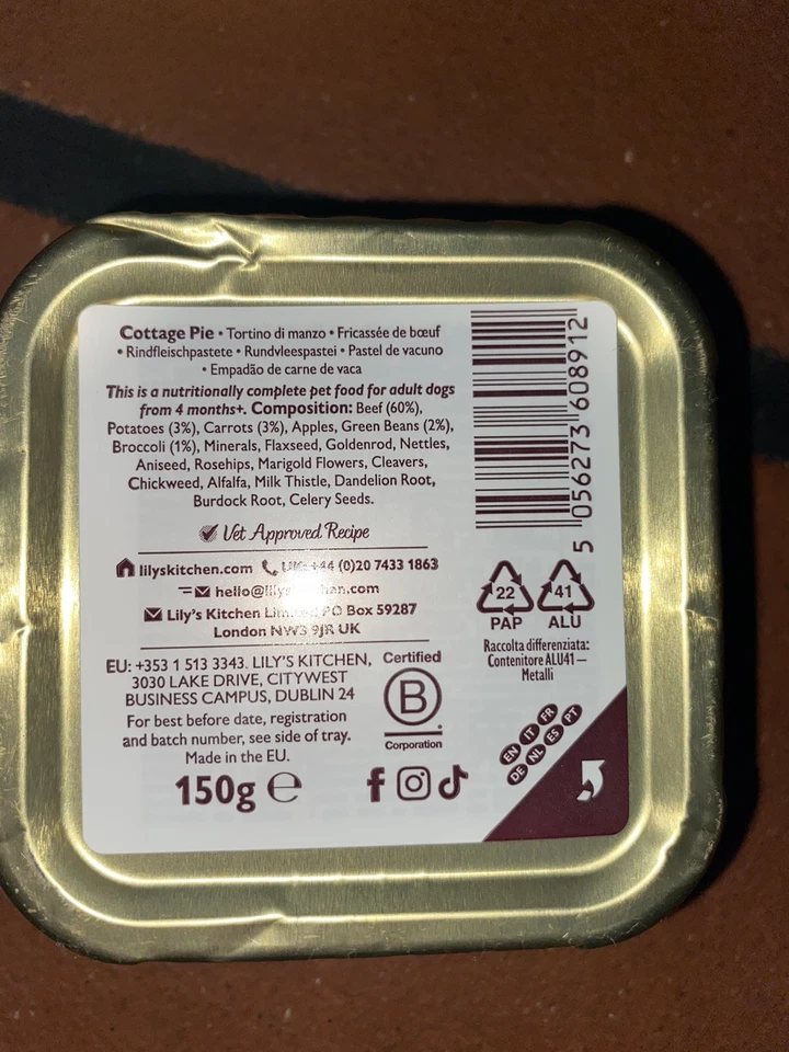 Neues OVP Lily’s Kitchen Hunde Futter 6 Dosen / 17 Schälchen Rind / Chicken - Bild 3 von 4