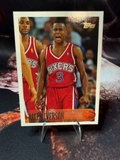 1996-97 Topps Allen Iverson #171 Rookie Card RC Philadelphia 76ers. rookie card picture