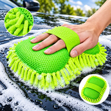 Gant de Lavage Voiture Microfibre Chenille Nettoyage Auto Carrosserie Éponge