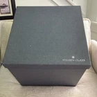 VINTAGE LARGE  STEUBEN GLASS Grey Lidded Box 1990 RARE 16x16x16
