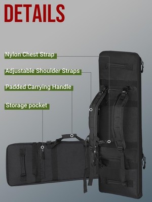 Espmotic Tactical 36in Soft Double Rifle Bag Long Gun Backpack Gun