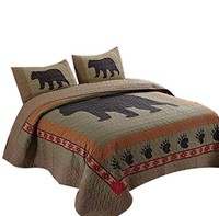 Duke Imports Dq649k Bear 3piece Bear & Paw Microfiber Quilt Setking on sale Duke Imports Dq649k Bear 3piece Bear & Paw Microfiber Quilt Setking on sale
