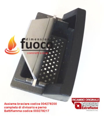 NORDICA-EXTRAFLAME BRACIERE COMPLETO DI BATTIFIAMMA STUFA MARTA 2.0 MAROCCHI DONATELLA IDRO 4278200