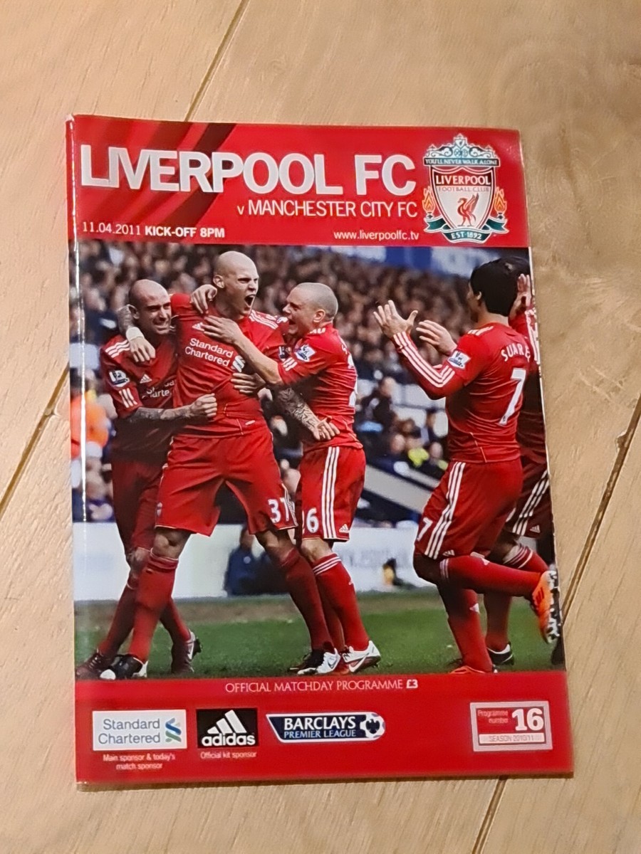 Liverpool Vs Manchester City Offical Match Programme UK