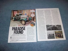 1932 Ford Roadster Early 60's Hot Rod Vintage Article "Paradise Found"