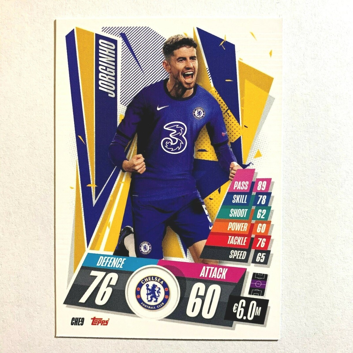 チェルシー ジョルジーニョ CHE9 Jorginho Chelsea FC 2020-21 Topps UEFA Match Attax | eBay