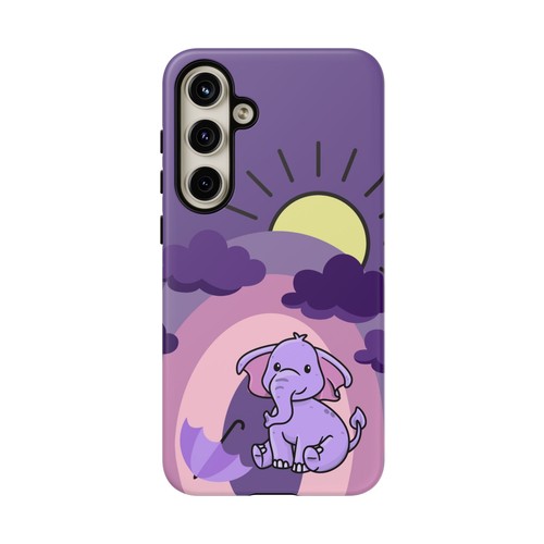 Lila Baby Elefant Regenbogen robuste Handyhülle für iPhone, Samsung Galaxy, Pixel - Bild 254 von 285