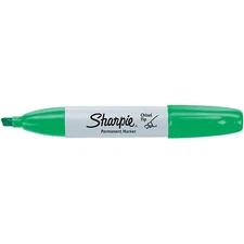 Sharpie Permanent Marker, 5.3mm, Chisel Tip, Green, 1-Count