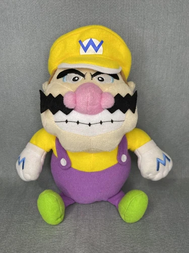 Super Mario Party 5 Wario Plush 8"  Sanei Hudson Soft 2003 Doll Japan