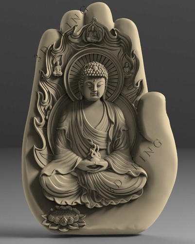 6 Piezas Modelos STL 3D THE BUDDHA para Enrutador CNC Impresora 3D Grabador Talla Aspire - Imagen 5 de 7