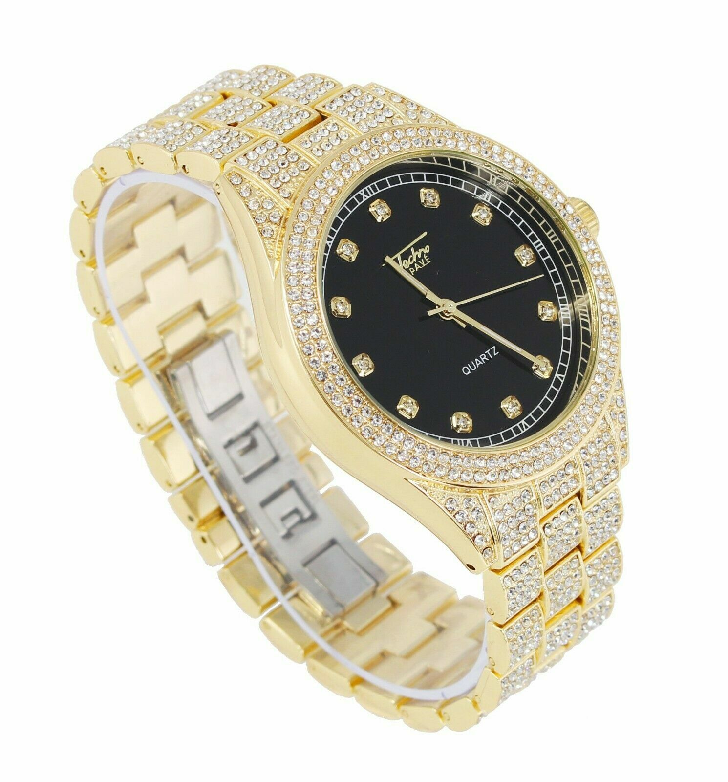 Iced Bling Rapper Lab Diamond Metal 14K Gold PT Hip Hop Luxury Colorful ...
