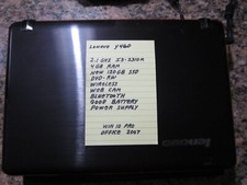 Lenovo IdeaPad Y460 Intel 2.1 GHZ I3-2310 4GB RAM 120GB SSD DVD-RW Win 10 Pro