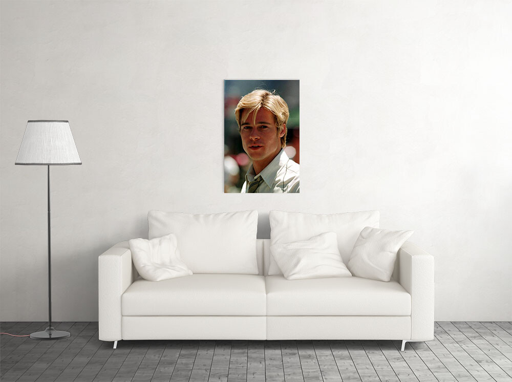 SUFOGBVG Brad Pitt Metall Poster 30x20cm - Retro Blechschild Wanddekoration Für Bar & Café