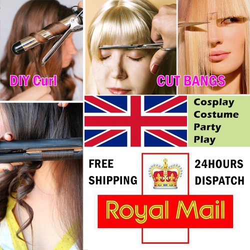 Glueless Ombre Long Wavy Full Wig Costume Anime Halloween Full Wigs Purple Pinkz - Picture 10 of 74