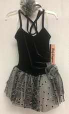 Body Wrappers  Velvet Tutu Leotard no stratchy tulle w/Headband GIRLS 6X-7 NWT