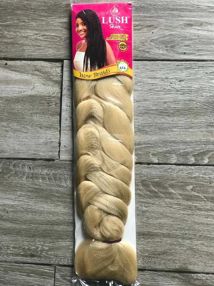 ¡NUEVO!!! 3 PACKS PELO RUBIO TRENZADO EXTENSIÓN COLOR 613 28" Foto 4 de 4