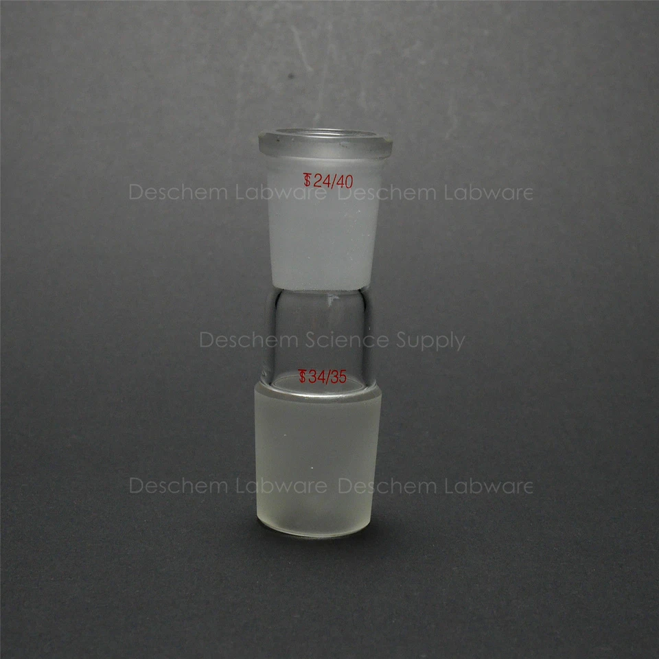 Glass Reducing Adapter From 34/35 Cone To 24/40 Socket Laboratory Glassware - Image 2 of 2