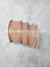 BLUSH Organza SATIN EDGE Sheer Ribbon 100 nylon Choose Size  Yardage
