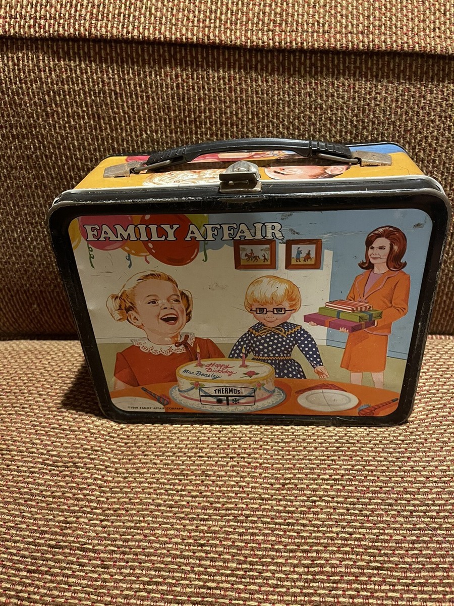 1969 Family Affair Metal Lunch Box Happy Birthday Mrs Beasley | eBay