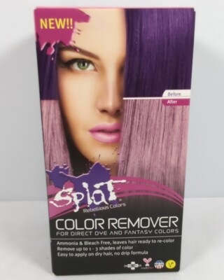 Splat Hair Dye Color Remover For Direct Dye & Fantasy Colors Removes 1-3 Shades