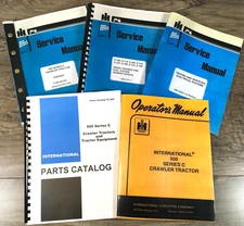 International 500C Diesel Crawler Tractor Service Repair Parts Operators Manual