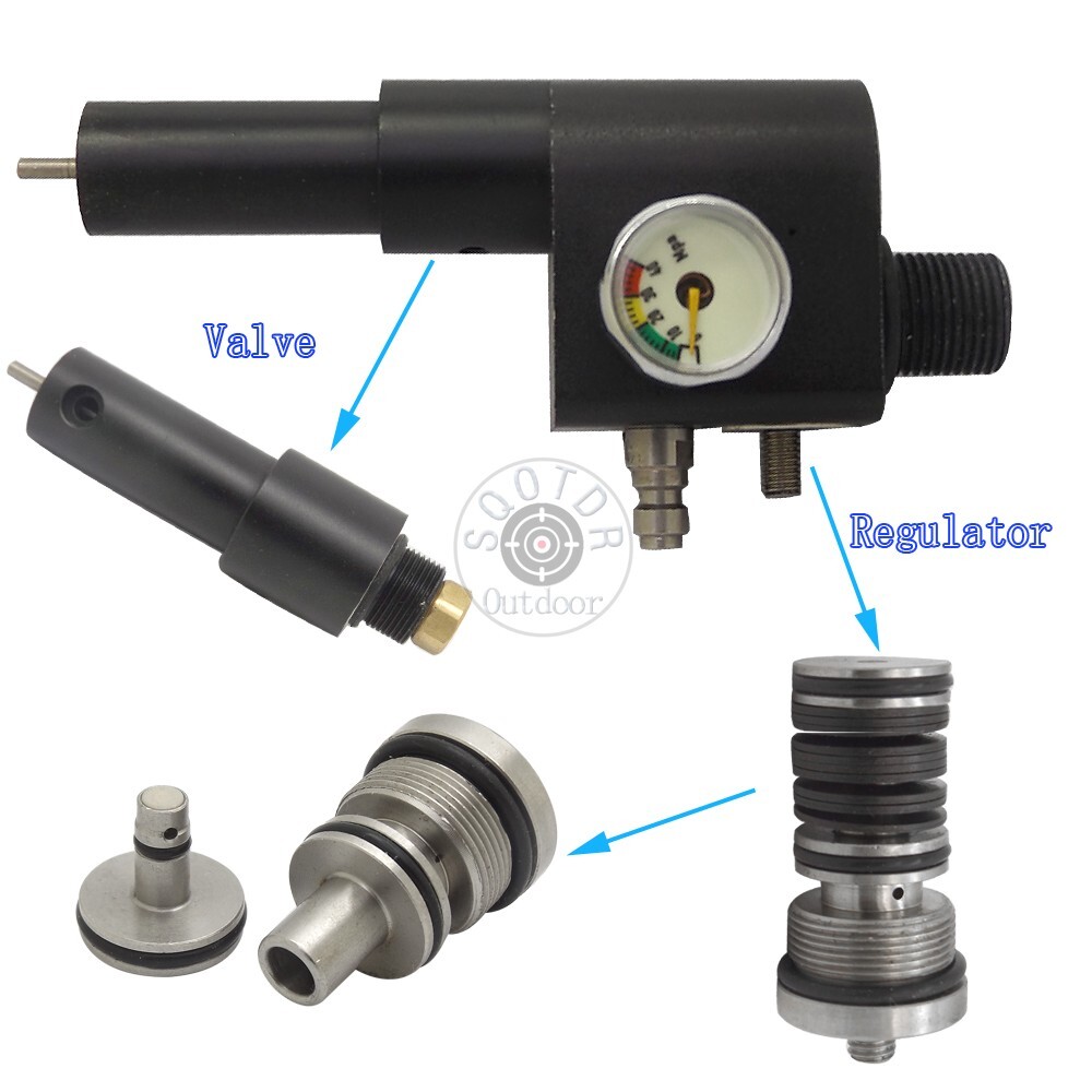 12g CO2 /Pump to PCP Regulated KIT HPA for Crosman Pistol