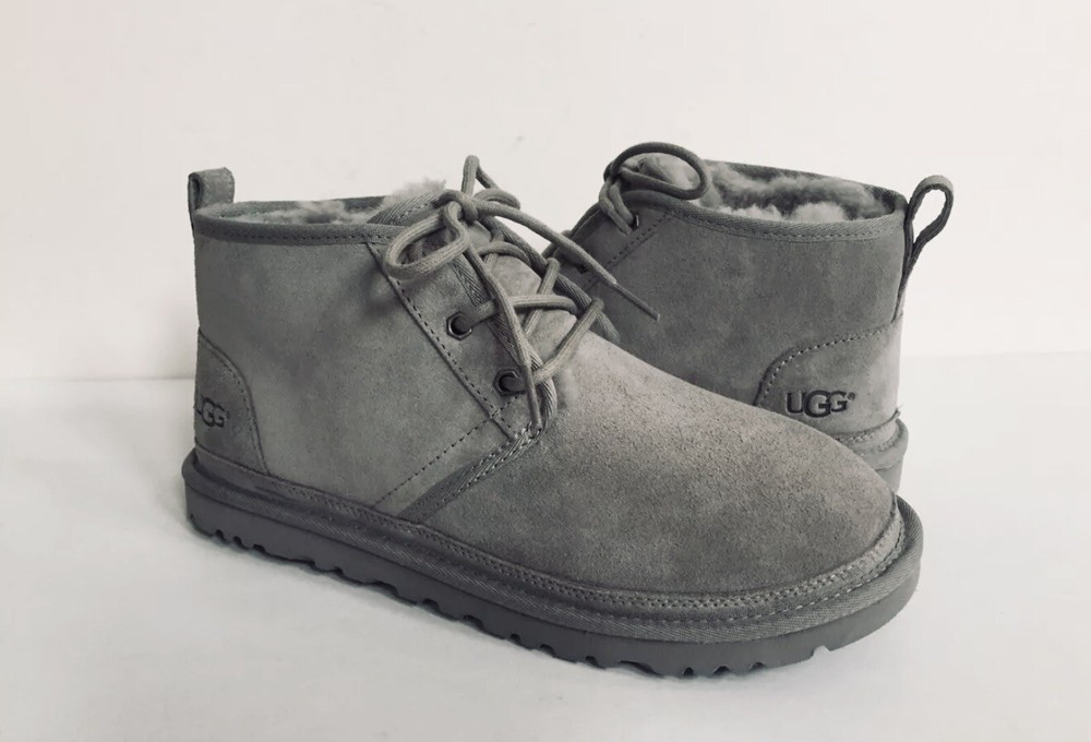 UGG WOMEN NEUMEL SEAL FULLY LINE SHEARLING SUEDE GRAY SHOE US 6 / EU 38 / UK 5