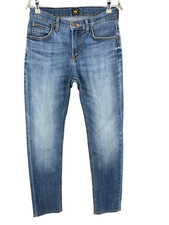 LEE Men Rider Straight Regular Fit Stretch Blue Jeans Size W29 L30