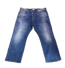 Lucky Brand 44/30 Relaxed Straight Leg Blue Jeans Medium Wash