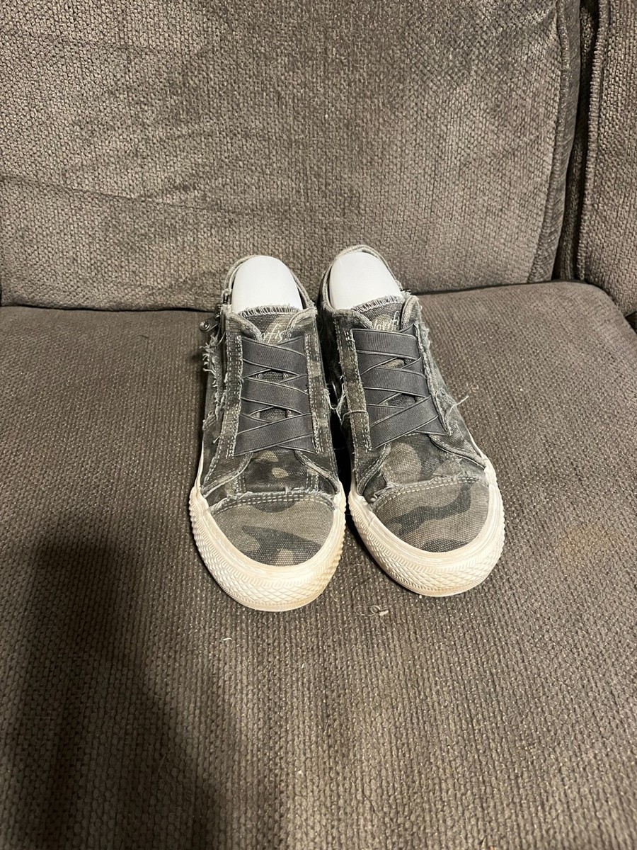 Blowfish Malibu Womens Camo Hidden Wedge Mamba Sneakers Side Zip