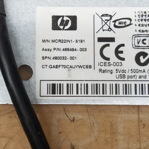 HP 468494-003 Media Card Reader - USED - Picture 4 of 6