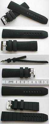 Premium KAUTSCHUK TPU SYNTHESE BREITDORNUHRENBAND ME-1 Auswahl 22 mm oder 24 mm