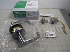 HD Supply 913717 Shield Security Straight Lever Passage Lockset Satin Chrome NEW