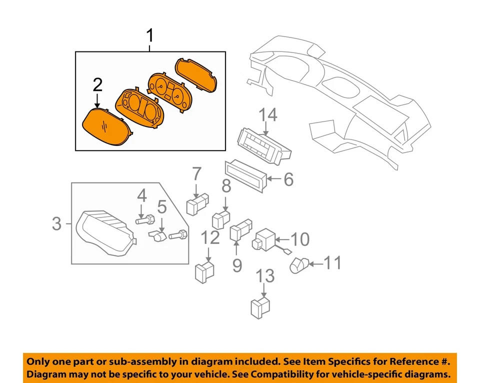 二手速度计 适合:2007 现代 Azera 集群 MPH 通过 2/15/08 带超级 — 第 3/4 张图片
