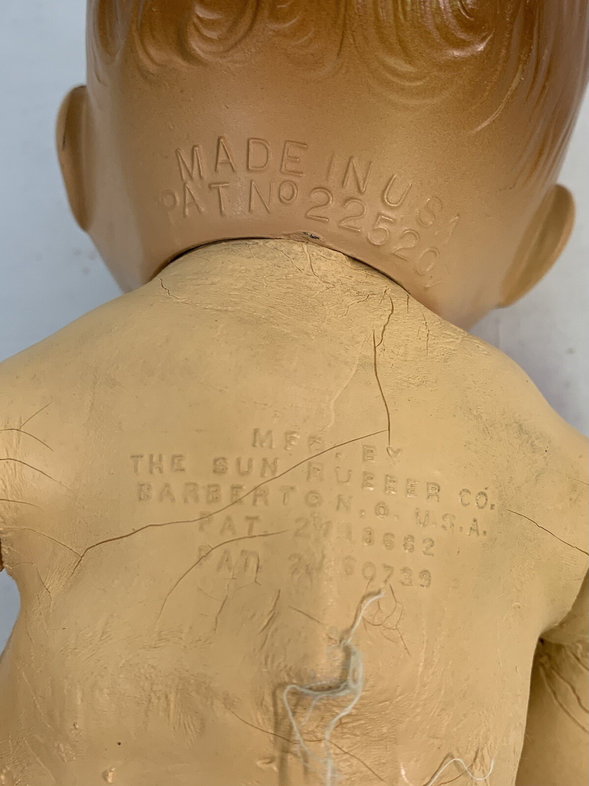 Ideal Doll Hard Plastic Head Sun Rubber Body Drink & Wet Baby