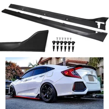 Side Skirt Extension For 2016-2019 Honda CIVIC 4DR Sedan LX EX Si Type-R Style